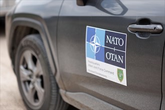 Symbolic image of a NATO vehicle, taken in Rudninkai, 28/05/2024