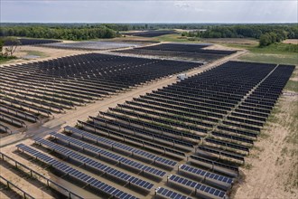 Albion, Michigan, A section of the River Fork solar power project. The project uses about half a