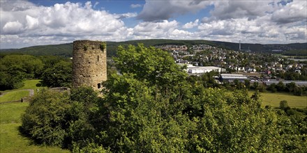 Volmarstein Castle with a view of Alt-Wetter, Wetter (Ruhr), Ruhr area, North Rhine-Westphalia,