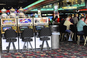 Las Vegas, Nevada, USA, North America, Interior view of a casino in Las Vegas with gambling