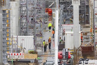 Infineon extension construction site in Dresden, Dresden, Saxony, Germany, Europe