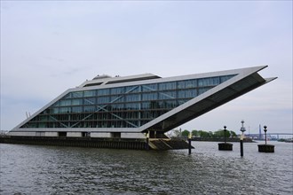 Building in the Port of Hamburg, Hanseatic City of Hamburg, Hamburg, Germany, Europe