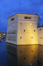 The bachelor tower, Tour des Celibataires, at the Pont de la Poteme bridge, Port Grimaud, Var,