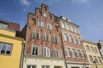 Old town houses, Hartengrube, Luebeck, Schleswig-Holstein, Germany, Europe