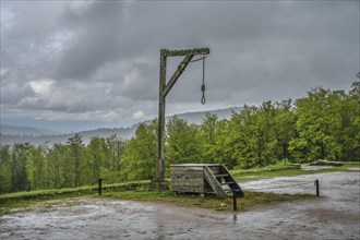 Gallows, Struthof concentration camp, Natzweiler, Alsace, France, Europe