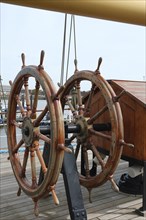 Old sailing ship in the Hamburg Harbour Museum, Hanseatic City of Hamburg, Germany, Europe