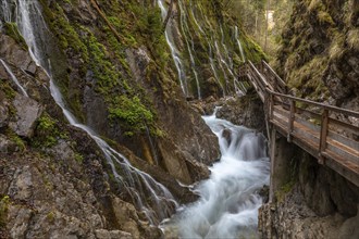 Wimbachklamm gorge in Ramsau near Berchtesgaden, Germany, Europe