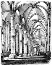 Summer refectory in Maulbronn Monastery, 14th century, Baden-Württemberg, portico, church building