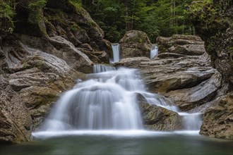 Waterfall in the Ostertaltobel, Allgäu, Germany, Europe