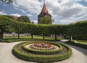 Imperial Castle Garden, Nuremberg, Middle Franconia, Bavaria, Germany, Europe