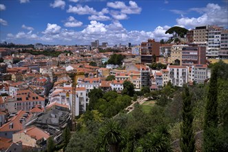 View from the viewpoint Miradouro da Graça, also Sophia de Mello Breyner Andresen, towards the