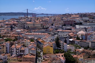 View from the viewpoint Miradouro da Graça, also Sophia de Mello Breyner Andresen, city view,