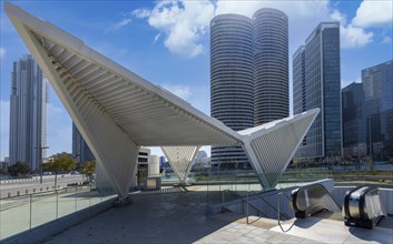 Arlozorov Train Station in Tel Aviv near financial center and business district