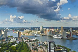 Rotterdam with a view of the Erasmus Bridge