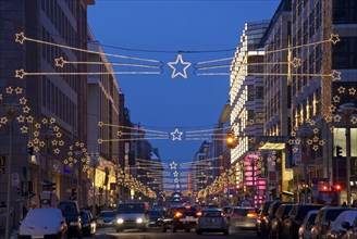 2010, berlin friedrichstrasse with christmas decoration