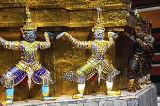 Temple guard at the Royal Palace in Bangkok Thailand