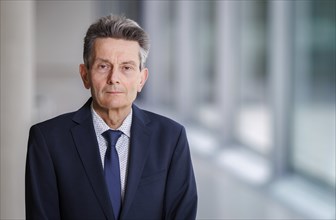 Rolf Mützenich, Chairman of the SPD parliamentary group in the Bundestag, poses for a photo in