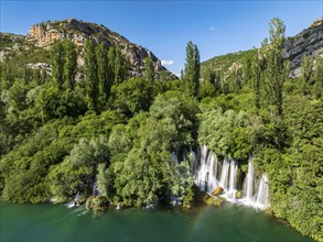 Roski Slap waterfall, Krka National Park, Dalmatia, Croatia, Europe