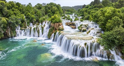 Krka Waterfall, Skradinski Buk, Krka National Park, Dalmatia, Croatia, Europe