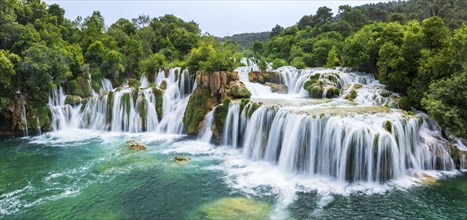 Krka Waterfall, Skradinski Buk, Krka National Park, Dalmatia, Croatia, Europe