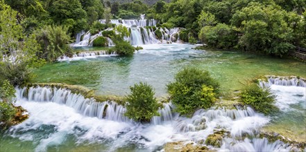 Krka Waterfall, Skradinski Buk, Krka National Park, Dalmatia, Croatia, Europe