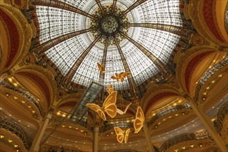 Dome, Art Nouveau, Galeries Lafayette department stores', Paris, Île-de-France, France, Europe