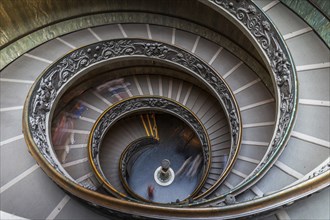 Double spiral stairs at the Vatican Museum