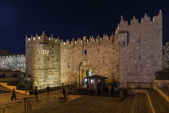 Jerusalem, Damascus gate at night