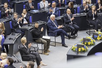 Volodymyr Selensky, President of Ukraine, Olaf Scholz (SPD), Federal Chancellor, Federal President