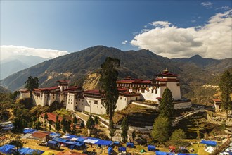 Trongsa dzong in Central Bhutan the religious and administrative headquarters of the Trongsa
