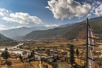Winter view of the Valley in Paro
