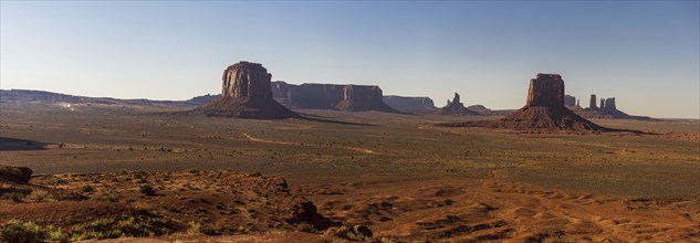 Landscape of Monument valley. Panoramic view