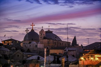 The old town of Jerusalem in the evening hours