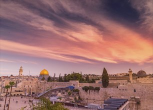 Western Wall and golden Dome of the Rock