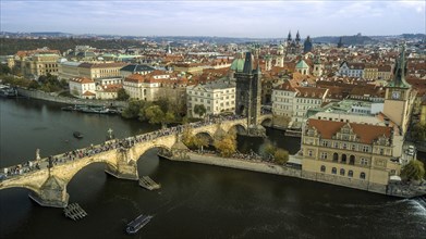 Aerial view of the Charles Bridge