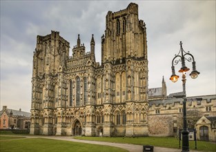 Facade of Wells Cathedral in Wlls, Sumerset