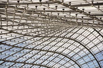 Detail of the glass roof of the Olympia stadium