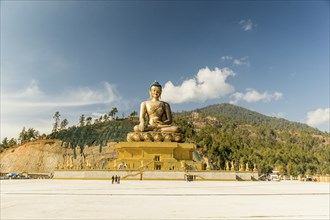One of the biggest golden buddha statues is in the capital of Bhutan