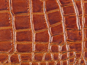 Abstract texture of synthetic leather, brown background