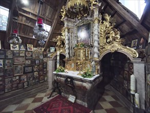 Altar wall from 1645, Pilgrimage Church of the Assumption of the Virgin Mary in Sammarei, Passau