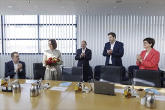 Katarina Barley, SPD lead candidate for the 2024 European elections, Olaf Scholz (SPD), Federal