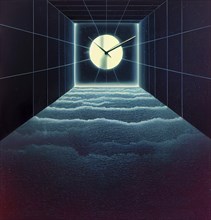 Illustration of the tunnel of time, futuristic vision, science and technology concept