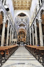 Interior view, Cathedral of Santa Maria Assunta, Pisa, Tuscany, Italy, Europe, Interior view of a