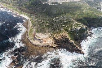 Cape of good hope South Africa aerial view shot from a helicopter