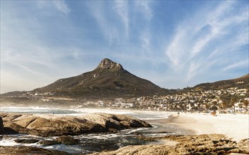 Camps Bay (Cape Town), Soutch Africa with a fantastic sky during winter season
