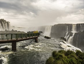 Iguazu Falls in South America during sunset (brasilian side)