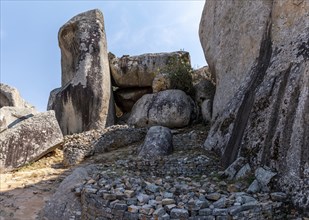 Ancient ruins of Great Zimbabwe during a nice winter day