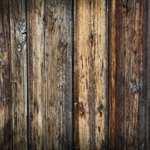 Texture of vertical wooden boards with vignetting