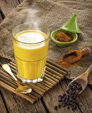 Golden Milk, made with turmeric. Remedy for many diseases