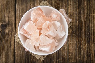 Some parts of himalayan Salt (detailed close-up shot, selective focus)